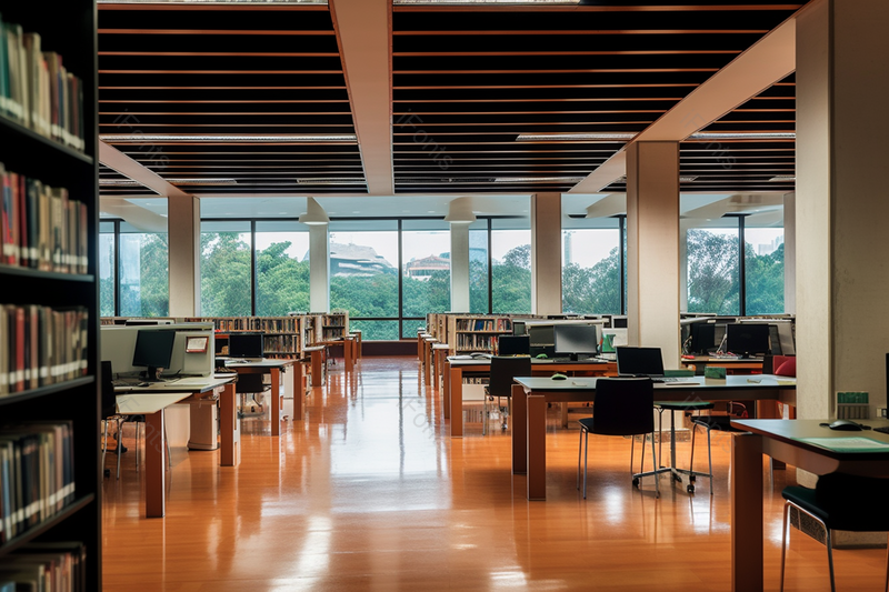 现代风简约环境学校图书馆高清摄影图,高清,摄影图,摄影图片,图片大全,摄影图免费下载